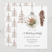 Moderne Boho-Weihnachtsfeier Einladung (Vorne/Hinten)