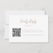 Moderne Boho-Weizen-Gras-QR-Code-Hochzeits-RSVP-Ka Dankeskarte (Rückseite)