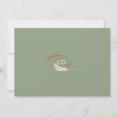 Moderne Boho Whimsikkalligrafie-Skriptsprache Save The Date (Rückseite)