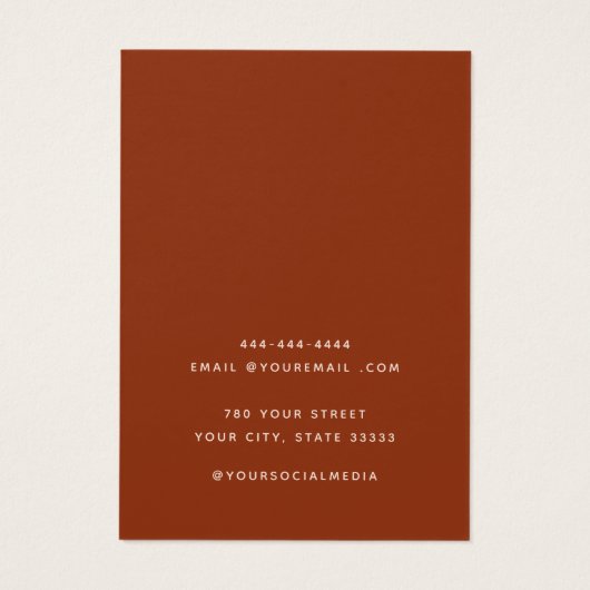 Moderne boho Wildblume Bläserenkarte (Rückseite)