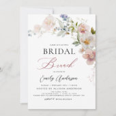 Moderne Boho Wildblume Bridal Brunch Dusche Einladung (Vorderseite)