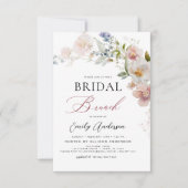 Moderne Boho Wildblume Bridal Brunch Dusche Einladung (Vorderseite)