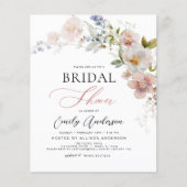Moderne Boho Wildblume Bridal Dusche Einladung (Vorderseite)