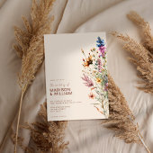 Moderne Boho Wildblume Floral Wedding Einladung