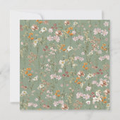 Moderne Boho Wildblume Paare Dusche Elegant Einladung (Rückseite)