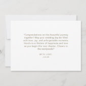 Moderne Boho Wildblume Wreath Happy Wedding Day Karte (Rückseite)