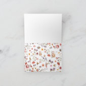 Moderne Boho-Wildblumen-Brautparty Dankeskarte (Innenseite)