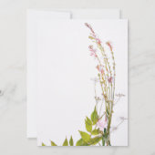 Moderne boho Wildblumen schreiben Foto Brautparty Einladung (Rückseite)