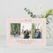 Moderne Boho-Wüste | 3 FOTO SAVE THE DATE (Stehend Vorderseite)