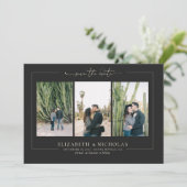 Moderne Boho-Wüste | 3 FOTO SAVE THE DATE (Stehend Vorderseite)