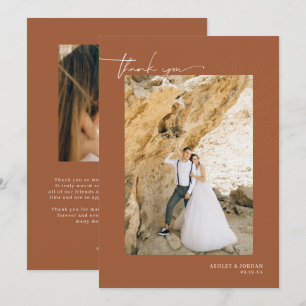 Moderne Boho-Wüste Einfache SkriptWedding Danke
