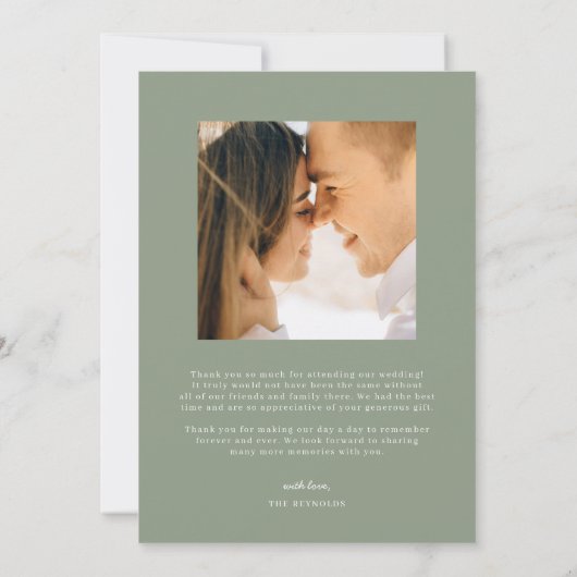 Moderne Boho-Wüste | Einfache SkriptWedding Danke (Rückseite)