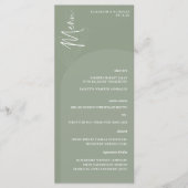 Moderne Boho-Wüste | Einfaches Skript-Hochzeitmenü Menükarte (Vorderseite)