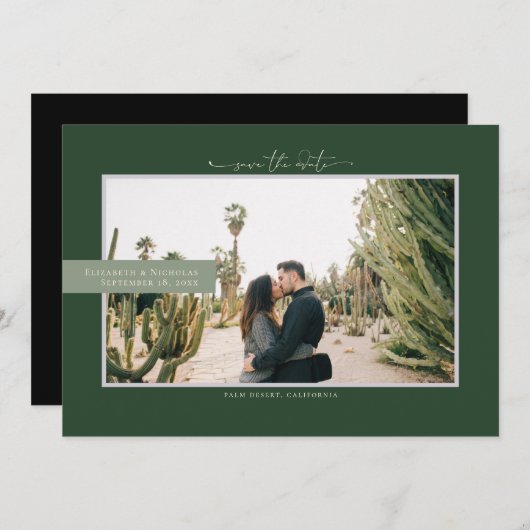 Moderne Boho-Wüste | FOTO SAVE THE DATE (Vorne/Hinten)