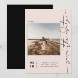 Moderne Boho-Wüste | Square Foto Save the Date