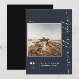 Moderne Boho-Wüste | Square Foto Save the Date