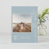 Moderne Boho-Wüste | Square Foto Save the Date (Stehend Vorderseite)