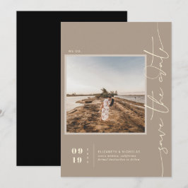 Moderne Boho-Wüste | Square Foto Save the Date