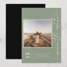 Moderne Boho-Wüste | Square Foto Save the Date