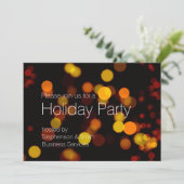 Moderne Bokeh Holiday Party Einladung (Stehend Vorderseite)