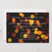 Moderne Bokeh Holiday Party Einladung (Rückseite)