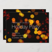Moderne Bokeh Holiday Party Einladung (Vorne/Hinten)