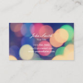 Moderne Bokeh-Leuchten mit benutzerdefinierten Log Visitenkarte (Rückseite)