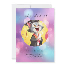 Moderne Bokeh-Lichter Abschluss-Einladung