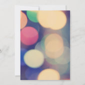 Moderne Bokeh Lights Elegante Script-Liebe Hochzei Einladung (Rückseite)