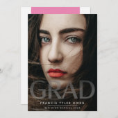 Moderne BOLD GRAD Fade Foto Class Ankündigung (Vorne/Hinten)