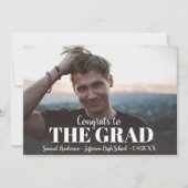 Moderne Bold Grad Foto Graduation Party Einladung (Vorderseite)