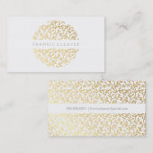 MODERNE BOLD SPOT Blumenmuster Gold handgezeichnet Visitenkarte (Vorne/Hinten)
