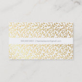 MODERNE BOLD SPOT Blumenmuster Gold handgezeichnet Visitenkarte (Rückseite)