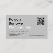 Moderne Bold Typografy Einmalfotografie Visitenkarte (Vorderseite)