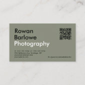 Moderne Bold Typografy Einmalfotografie Visitenkarte (Vorderseite)