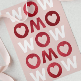 Moderne BOLD WOW MAMA Imitate belichten Muttertags Karte
