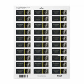 MODERNE BOLD YELLOW BLACK PERSONAL FOTO ADRESSE (Vorne)