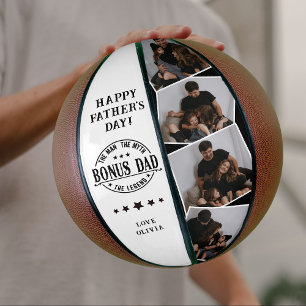 Moderne Bonus-Vater-Zitat & 4x Foto Basketball