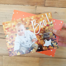Moderne boo typografische Stars Halloween-Geist-Fo