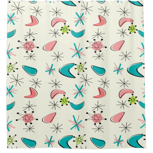 Moderne Boomerangs aus dem Mittelalter  Duschvorhang (Vorderseite)