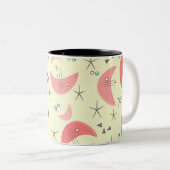 Moderne Boomerangs aus dem Mittelalter Zweifarbige Tasse (VorderseiteRechts)