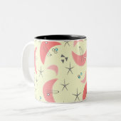 Moderne Boomerangs aus dem Mittelalter Zweifarbige Tasse (Vorderseite Links)