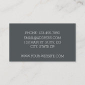 Moderne Boomerangs Slate Gray aus dem Mittelalter Visitenkarte (Rückseite)