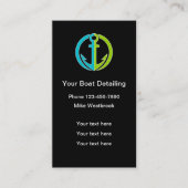 Moderne Boote mit detaillierten Visitenkarten Visitenkarte (Vorderseite)