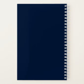 Moderne Bootsanker und Name Navy Blau Kapitäne Log Notizblock (Rückseite)
