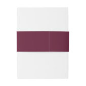 Moderne Bordeaux-Initialen Einladungsbanderole (Rückseitenbeispiel)