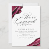 Moderne bordeauxfarbene Begegnungspartei Einladung (Vorderseite)