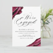 Moderne bordeauxfarbene Begegnungspartei Einladung (Stehend Vorderseite)