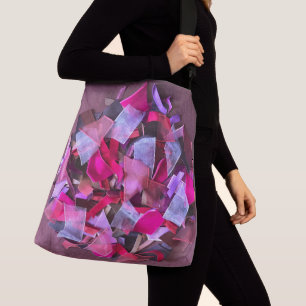 Moderne bordeauxfarbene Magenta lila Imitate 3D Bä Tragetaschen Mit Langen Trägern