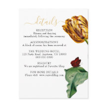Moderne Botaical Tulip Wedding Suite Details